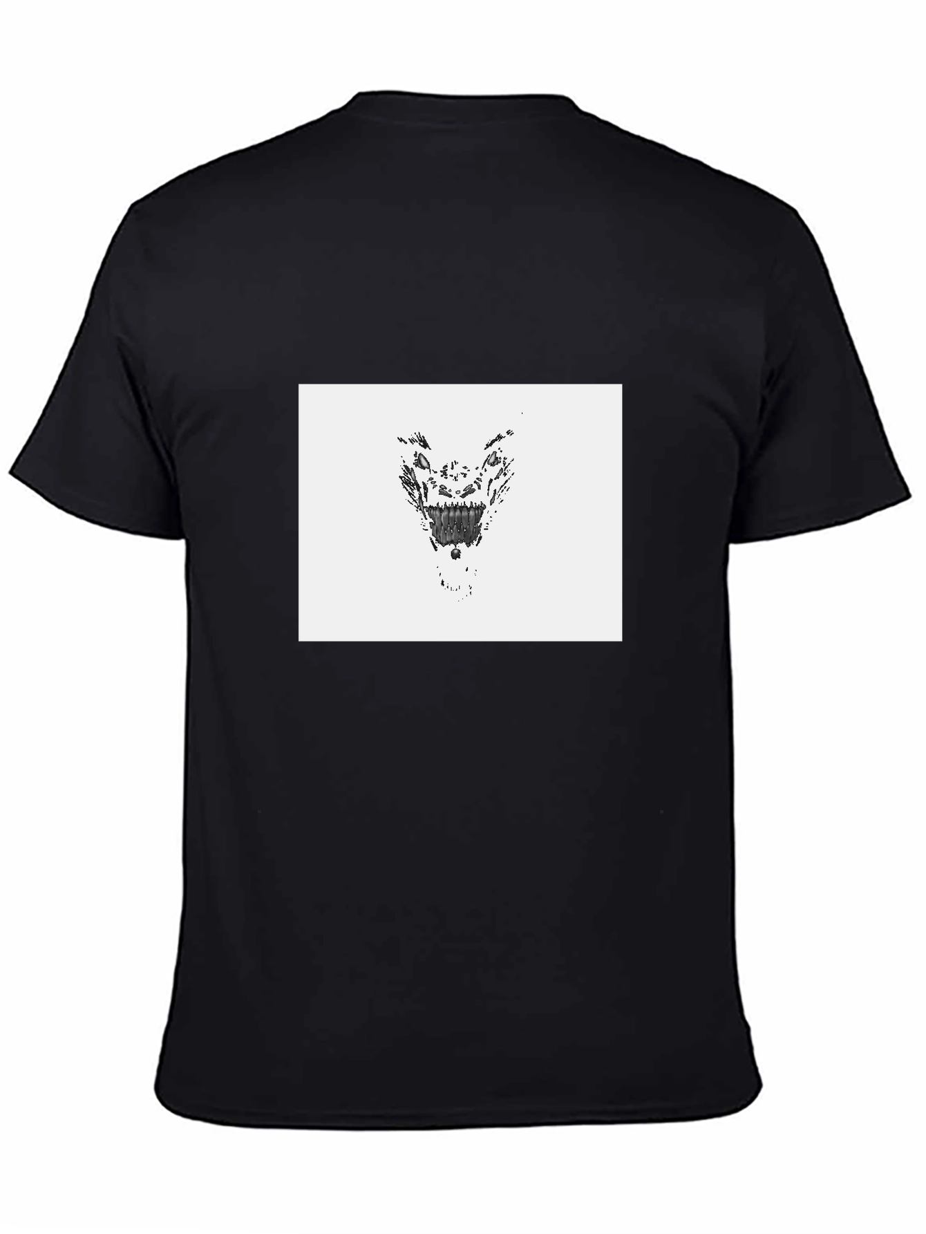 Creepy Monster Graphic T-Shirt - Black