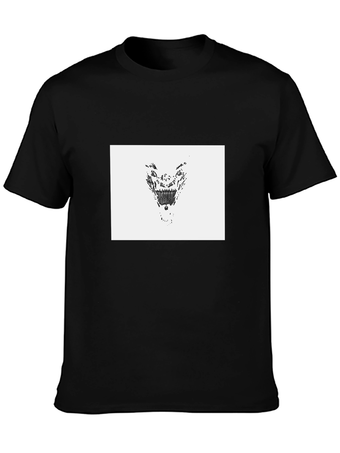 Creepy Monster Graphic T-Shirt - Black