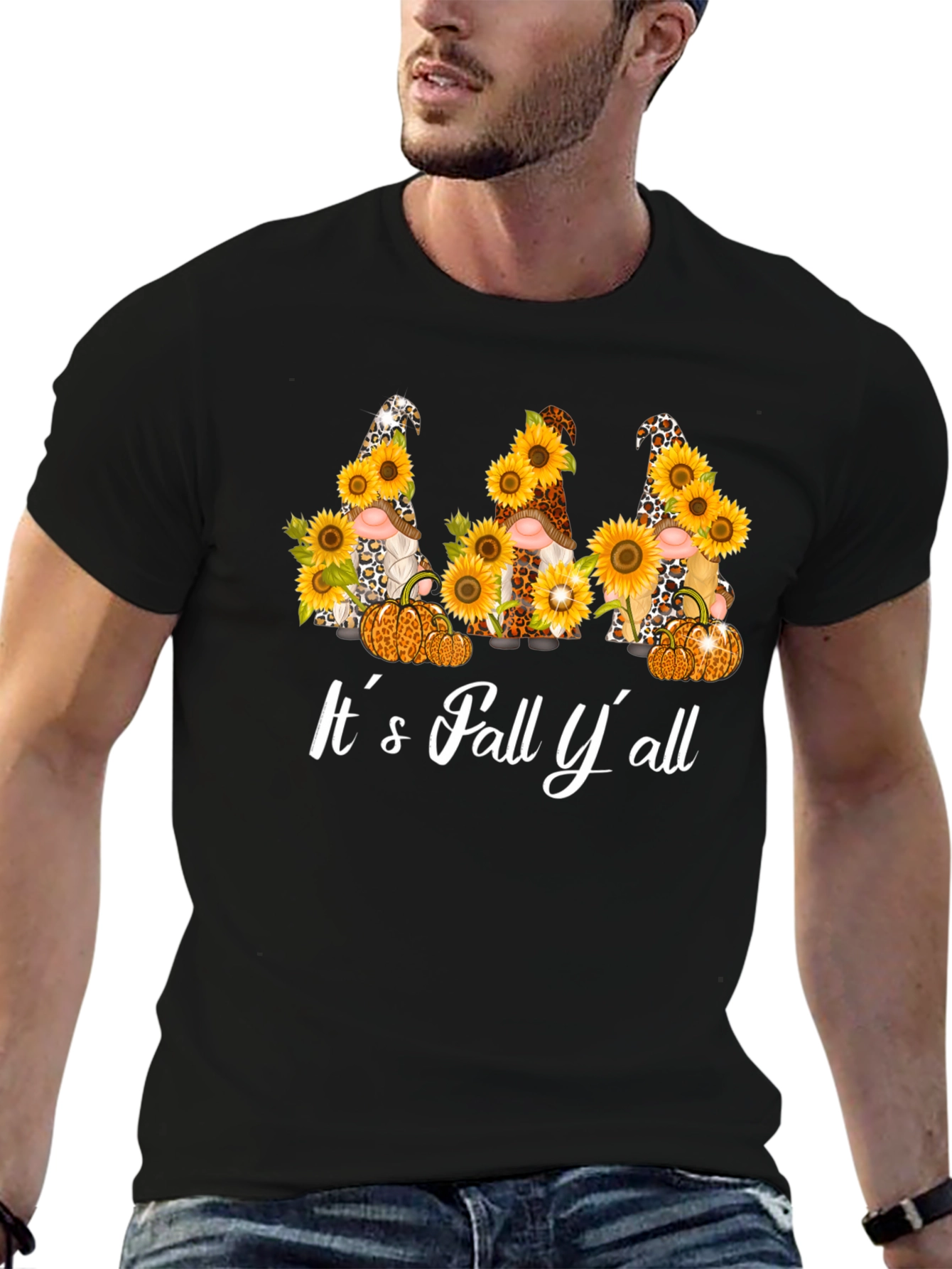 Fall Gnomes & Sunflowers Graphic T-Shirt