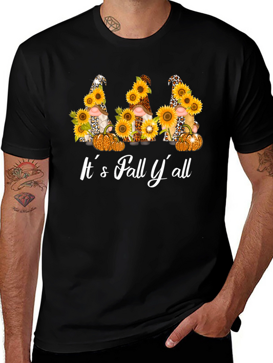 Fall Gnomes & Sunflowers Graphic T-Shirt