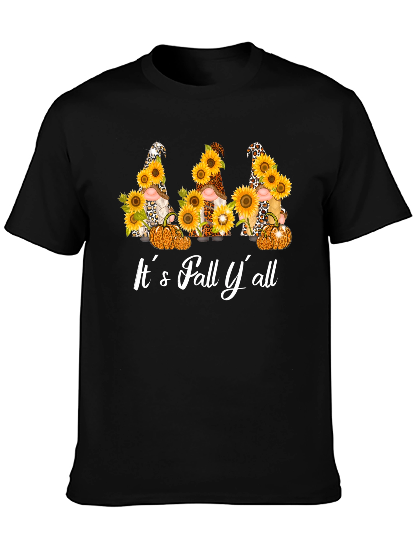Fall Gnomes & Sunflowers Graphic T-Shirt
