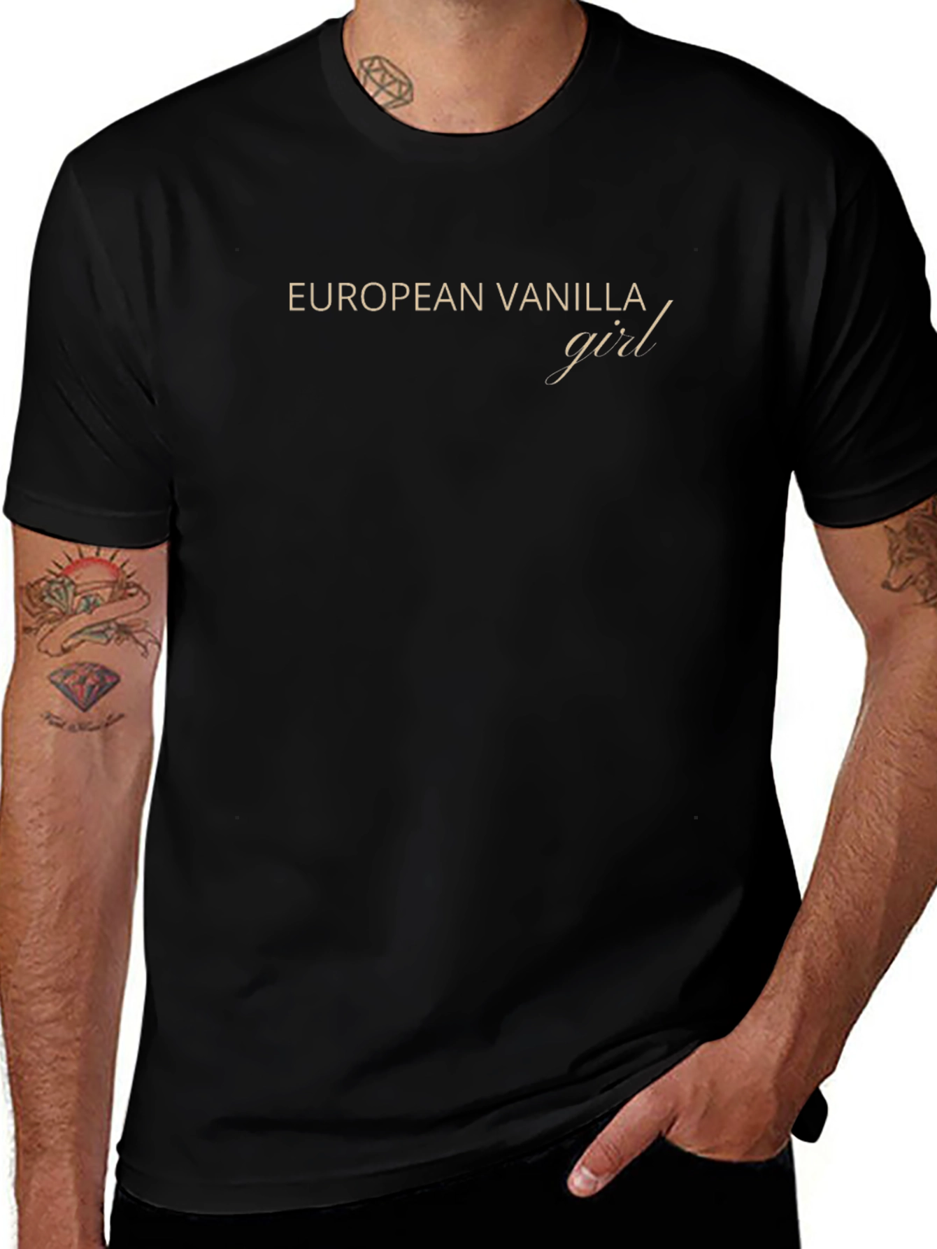 European Vanilla Girl T-Shirt - Minimalist Tee