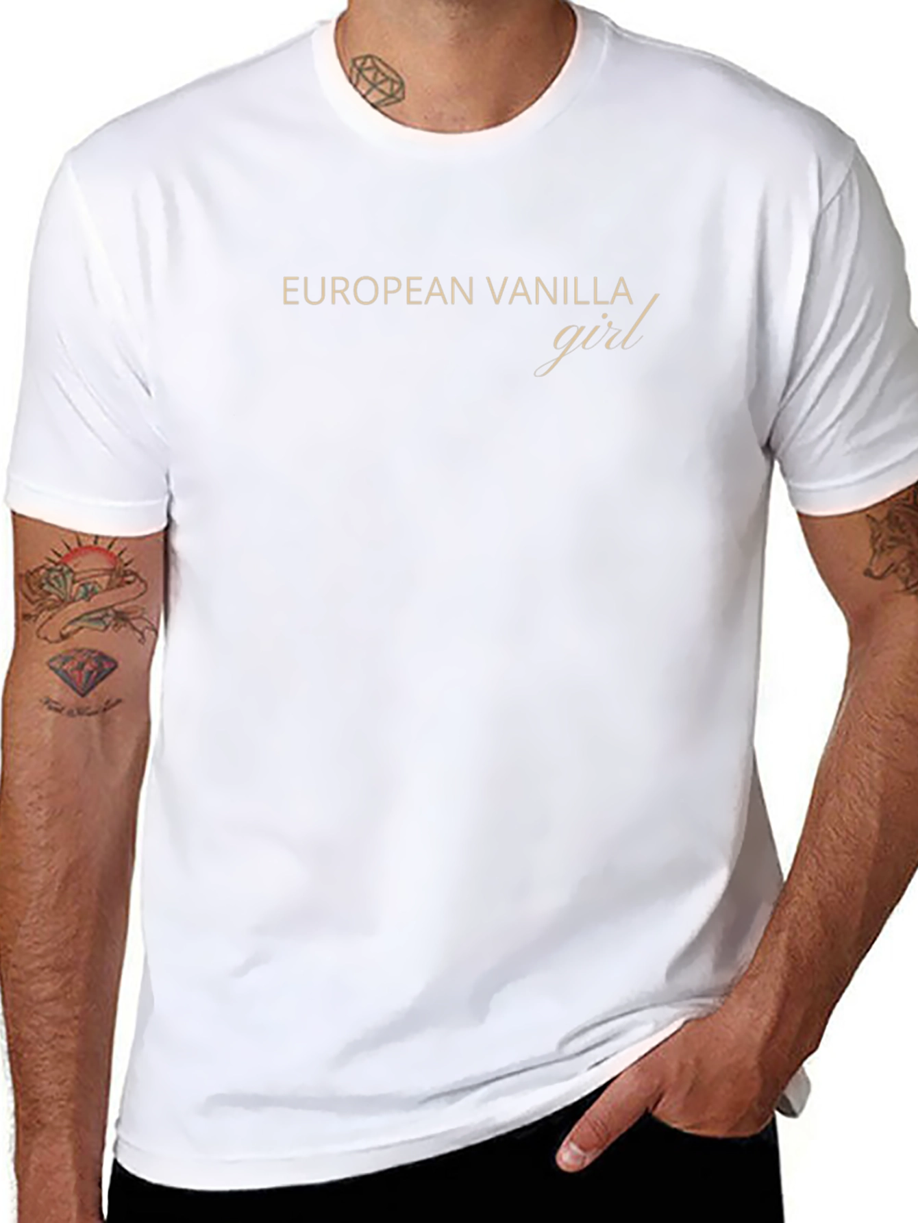 European Vanilla Girl T-Shirt - Minimalist Tee