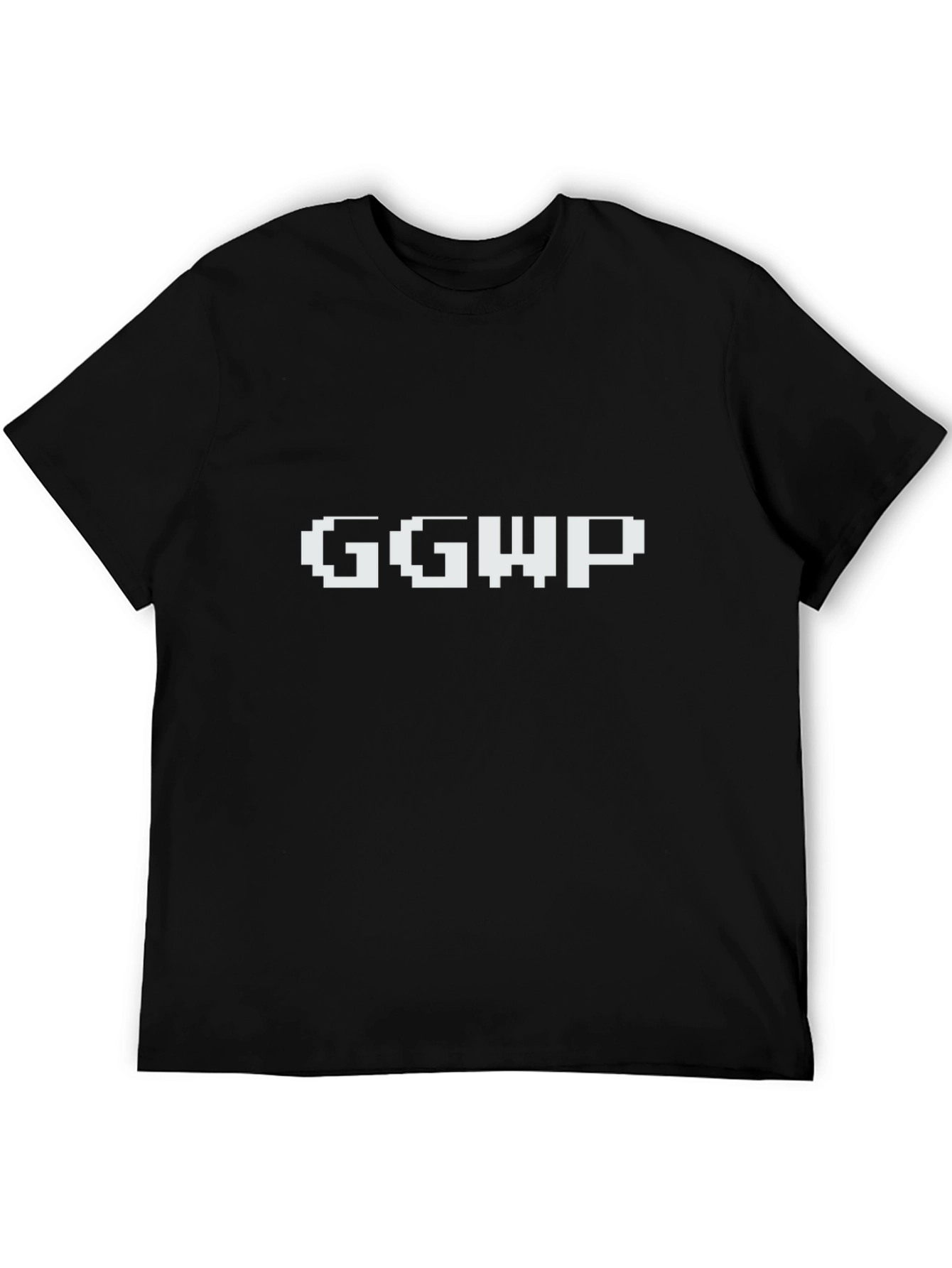 Pixelated GGWP Graphic Tee - Black Crew Neck