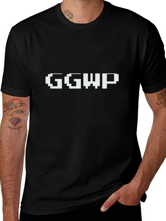Pixelated GGWP Graphic Tee - Black Crew Neck