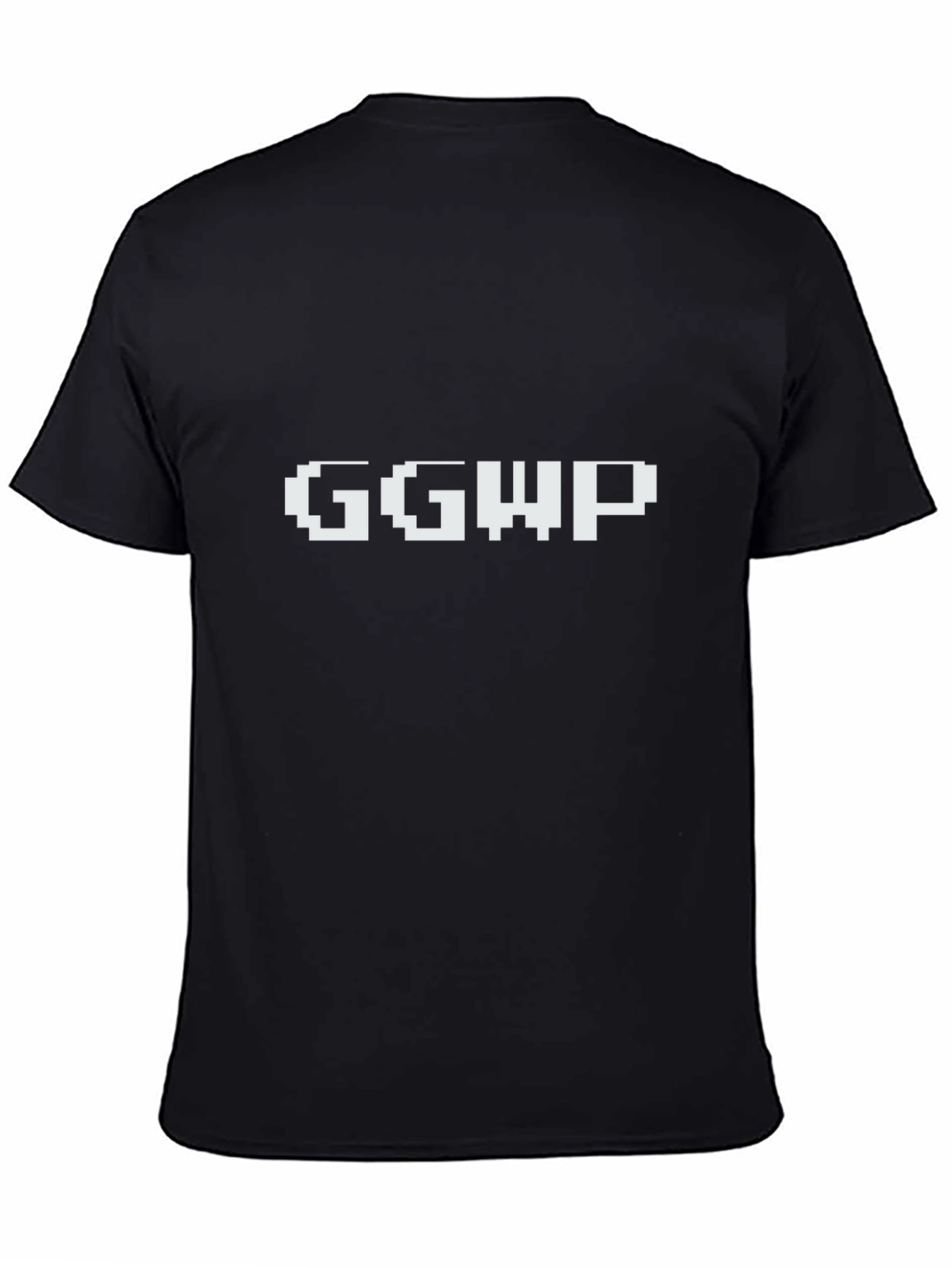 Pixelated GGWP Graphic Tee - Black Crew Neck