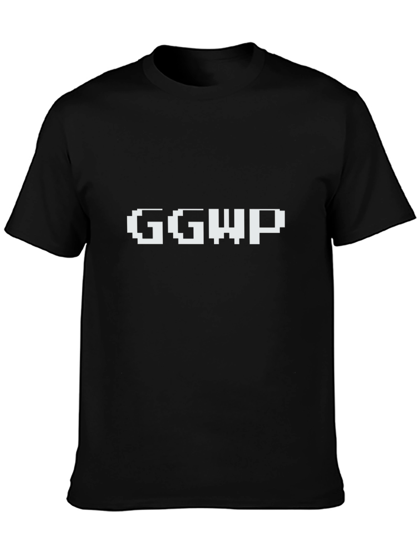 Pixelated GGWP Graphic Tee - Black Crew Neck