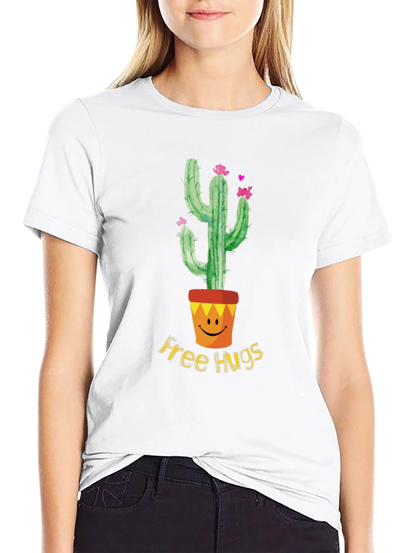 Cactus Free Hugs Graphic T-Shirt