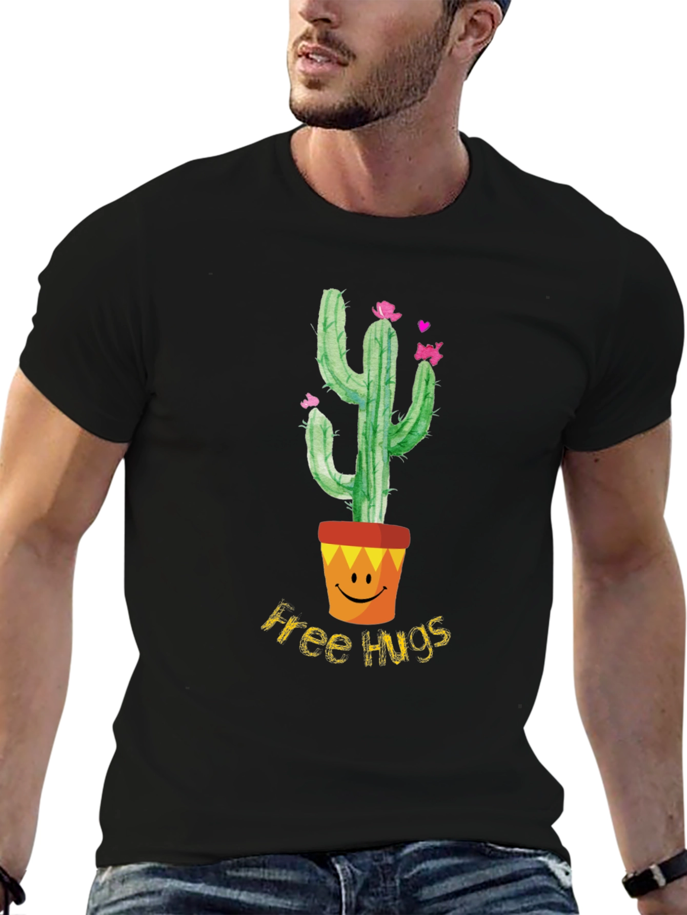 Cactus Free Hugs Graphic T-Shirt