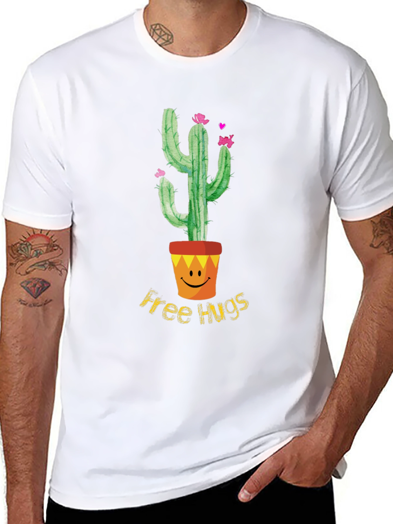 Cactus Free Hugs Graphic T-Shirt