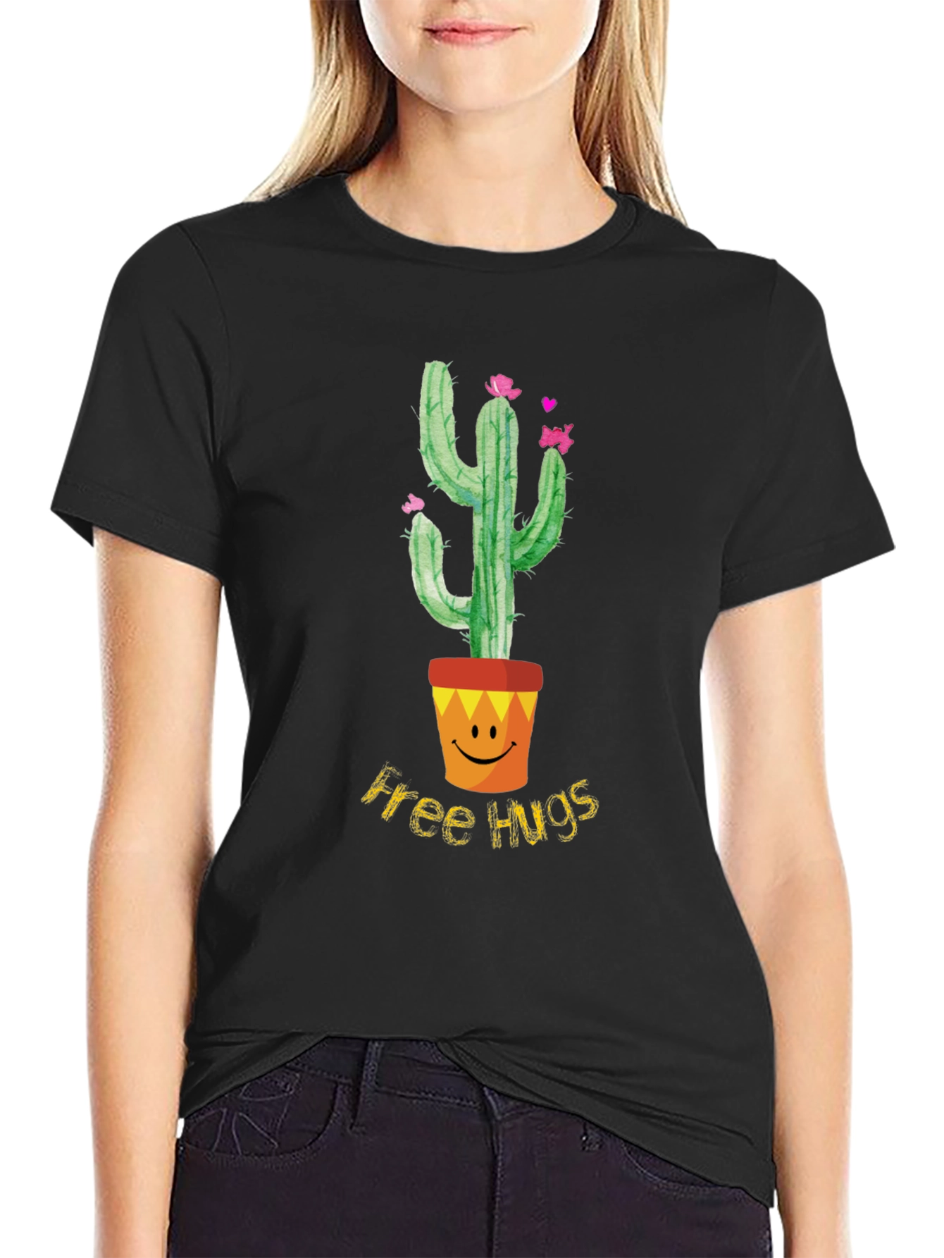 Cactus Free Hugs Graphic T-Shirt