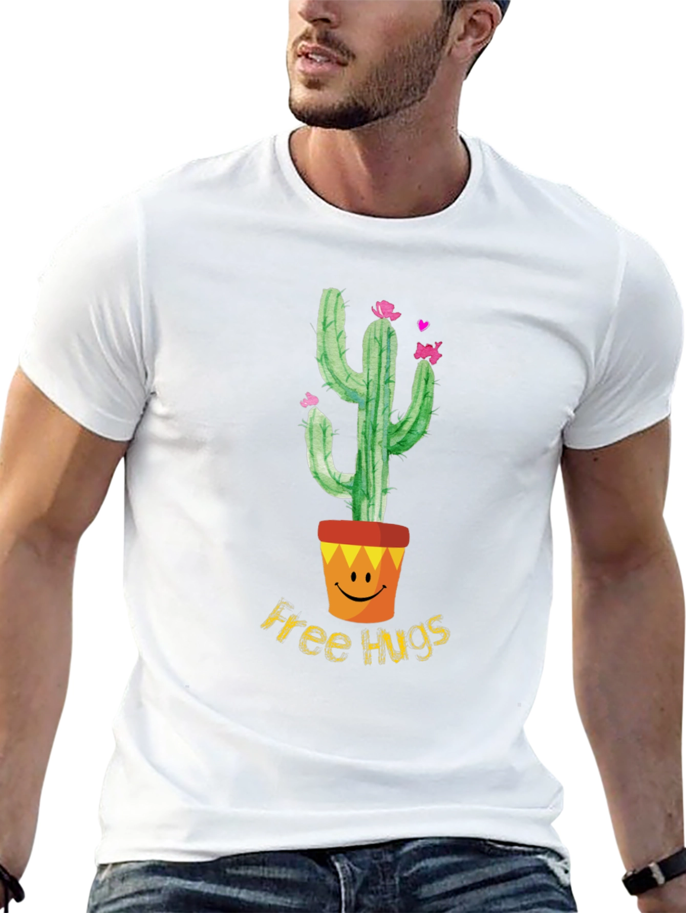 Cactus Free Hugs Graphic T-Shirt