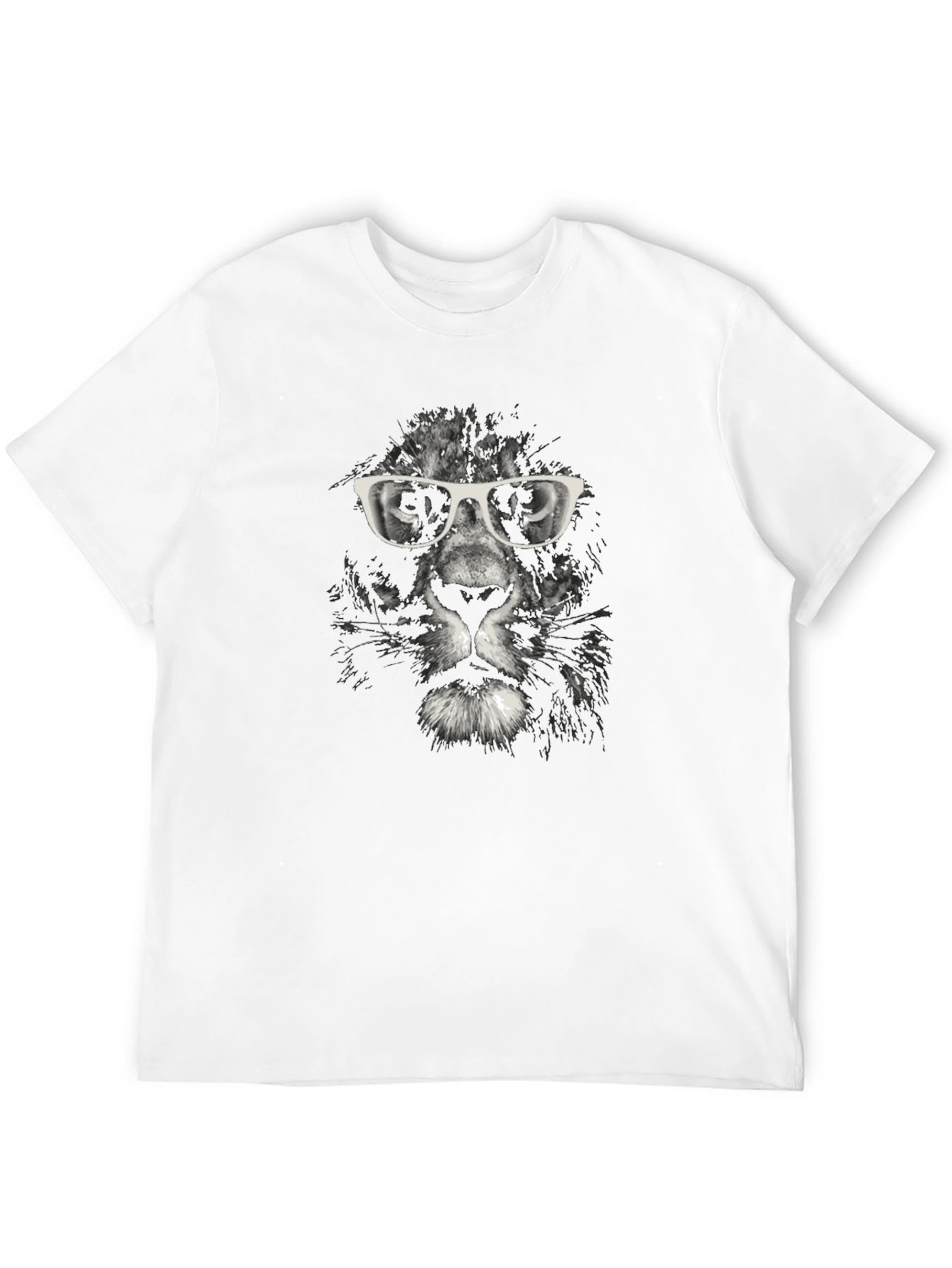 Cool Cat T-Shirt - Lion with Glasses Graphic Tee
