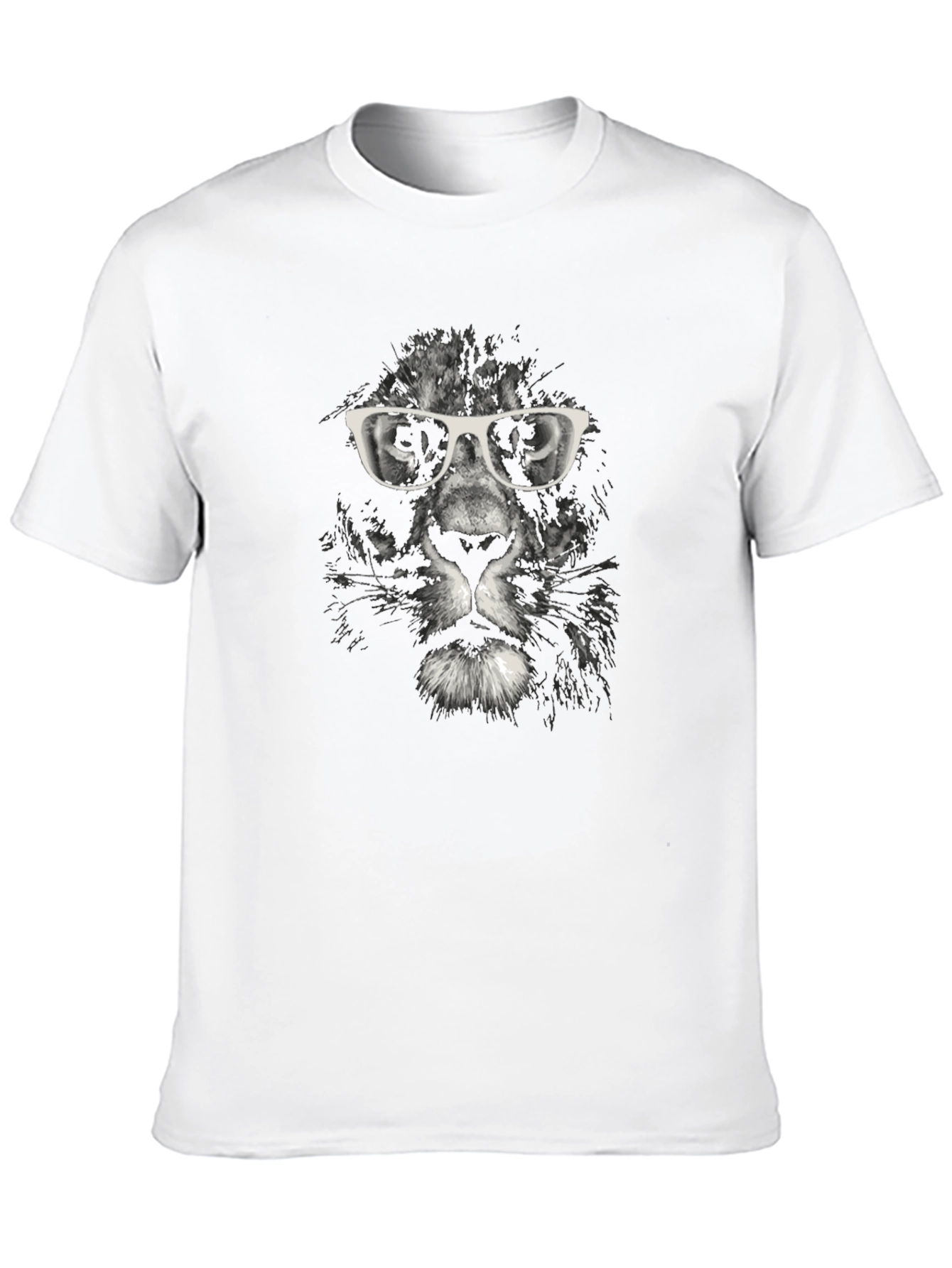Cool Cat T-Shirt - Lion with Glasses Graphic Tee