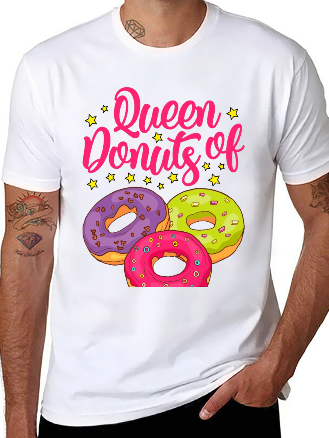 Queen of Donuts T-Shirt - Sweet Treat Graphic Tee