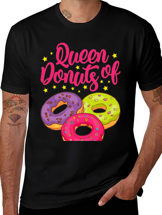 Queen of Donuts T-Shirt - Sweet Treat Graphic Tee