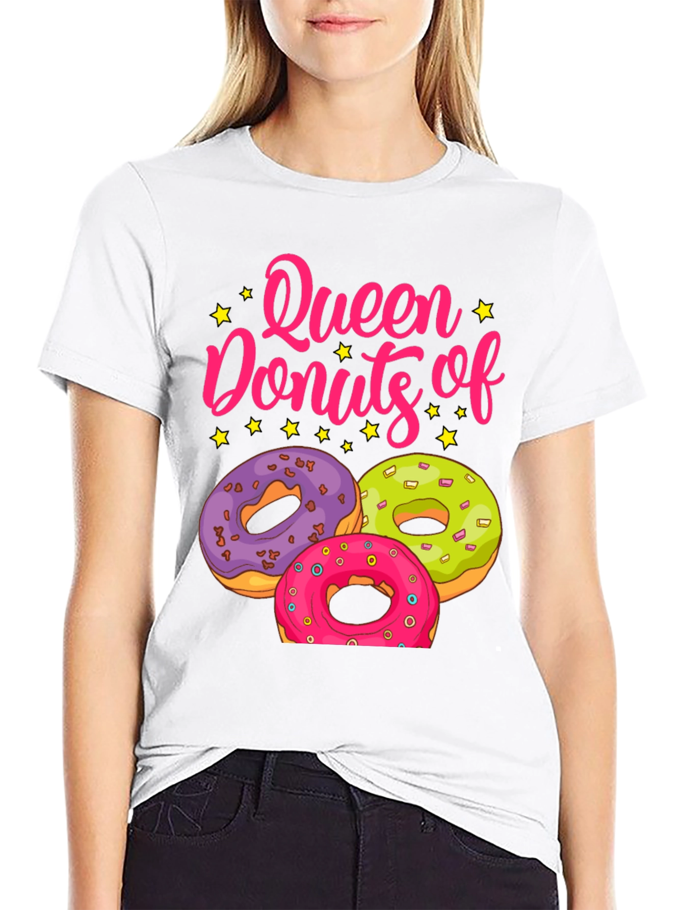 Queen of Donuts T-Shirt - Sweet Treat Graphic Tee