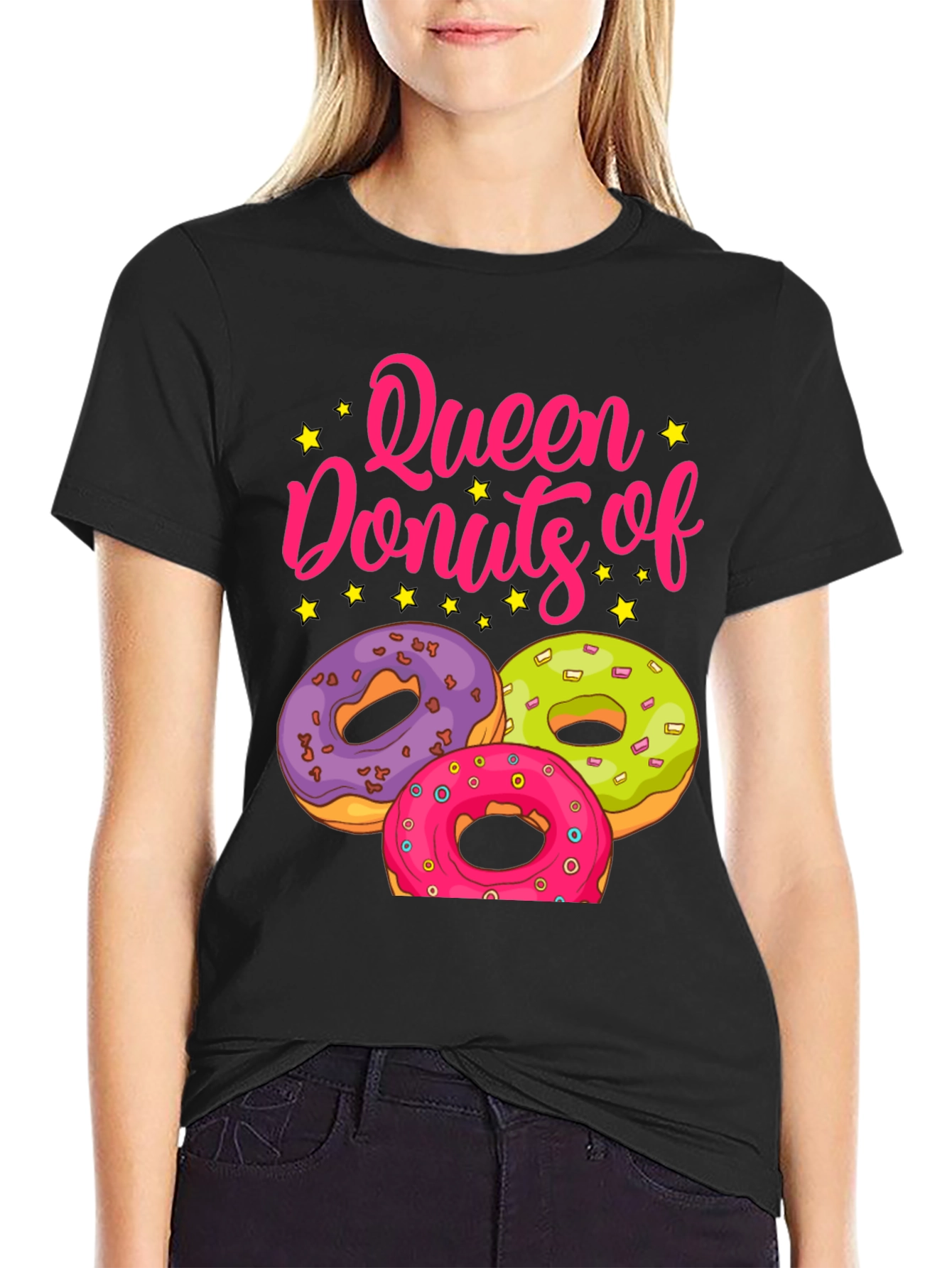 Queen of Donuts T-Shirt - Sweet Treat Graphic Tee