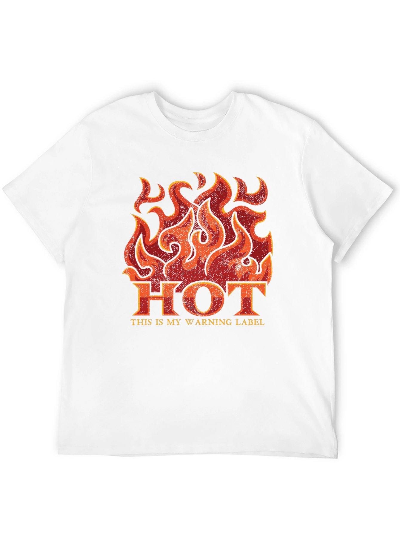 Hot Warning Label Black T-Shirt