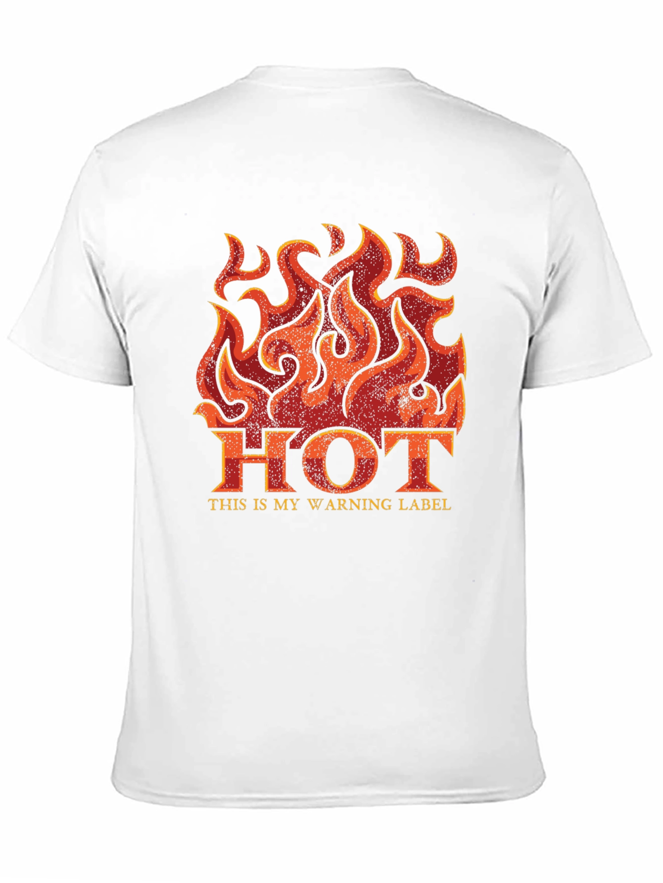 Hot Warning Label Black T-Shirt