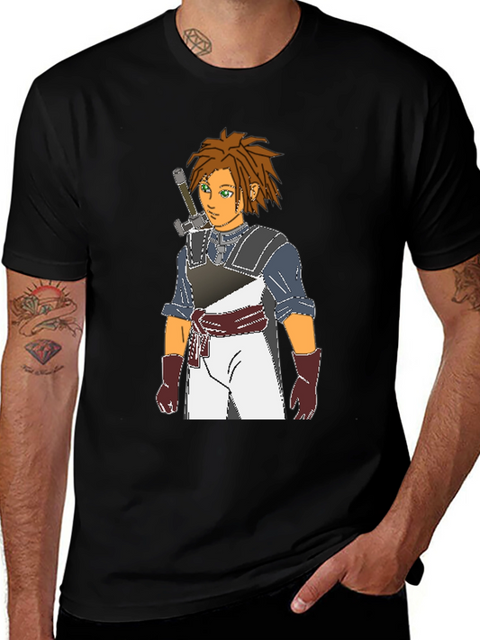 Anime Character Graphic Black T-Shirt