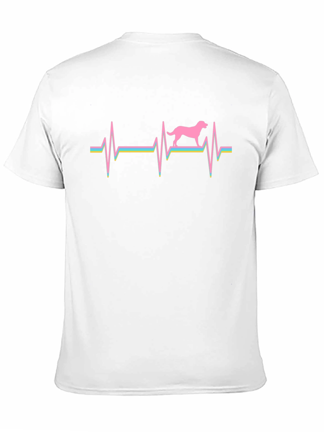 Dog Heartbeat Graphic Tee - Black Casual T-Shirt