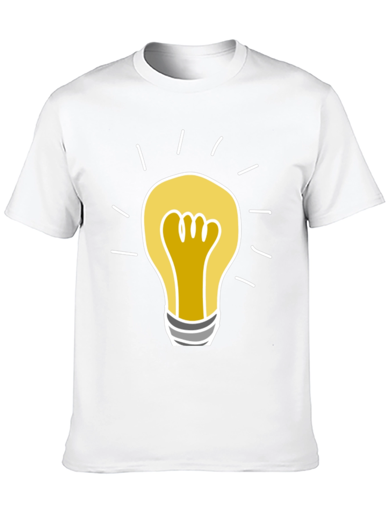 Idea Bulb Graphic Tee - Soft Cotton Black T-Shirt