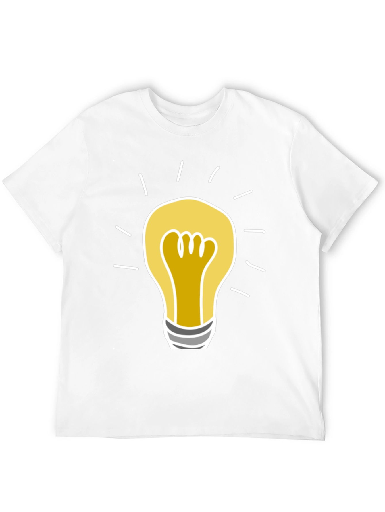 Idea Bulb Graphic Tee - Soft Cotton Black T-Shirt