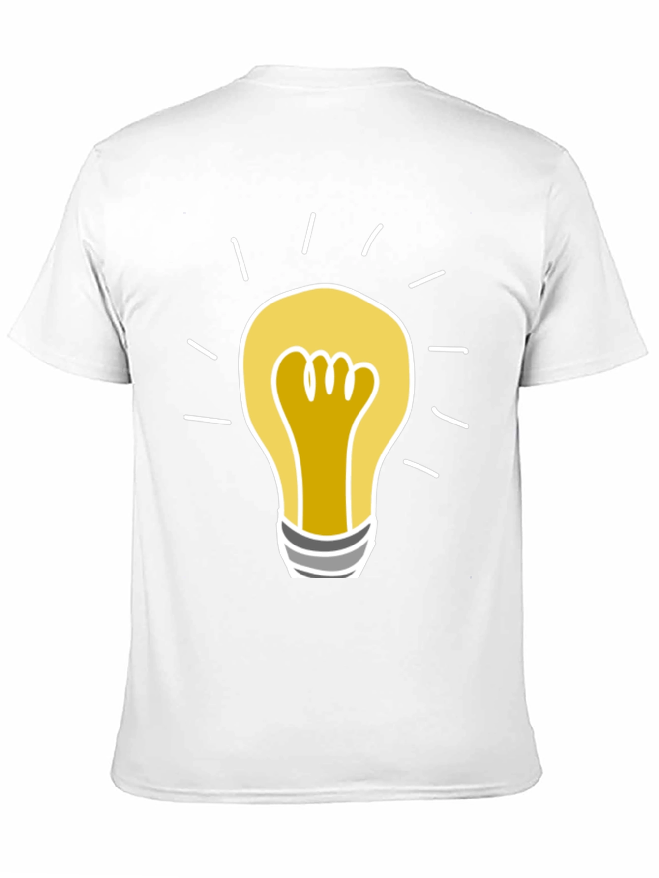 Idea Bulb Graphic Tee - Soft Cotton Black T-Shirt