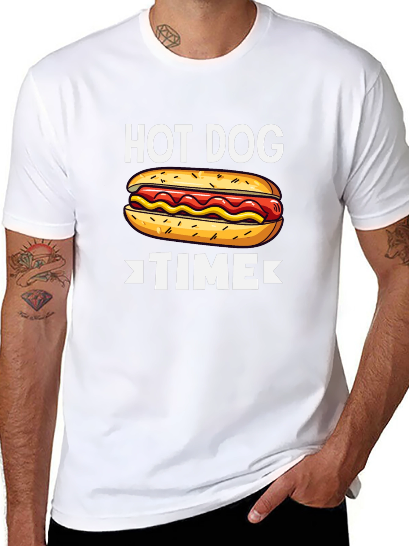 Hot Dog Time Graphic T-Shirt