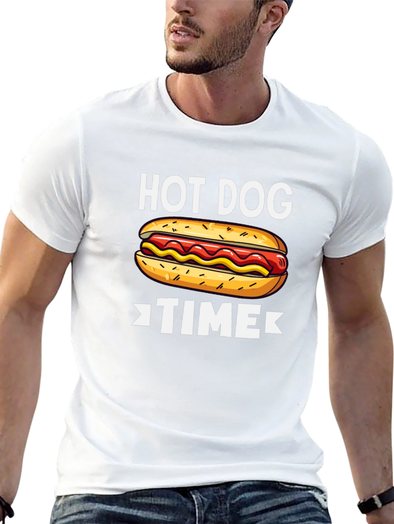 Hot Dog Time Graphic T-Shirt