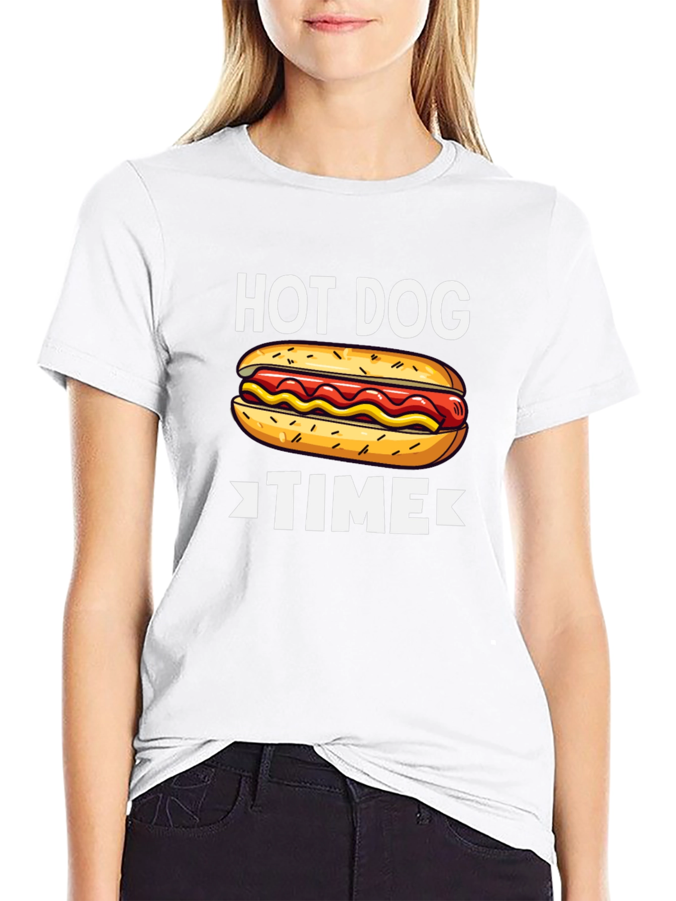 Hot Dog Time Graphic T-Shirt