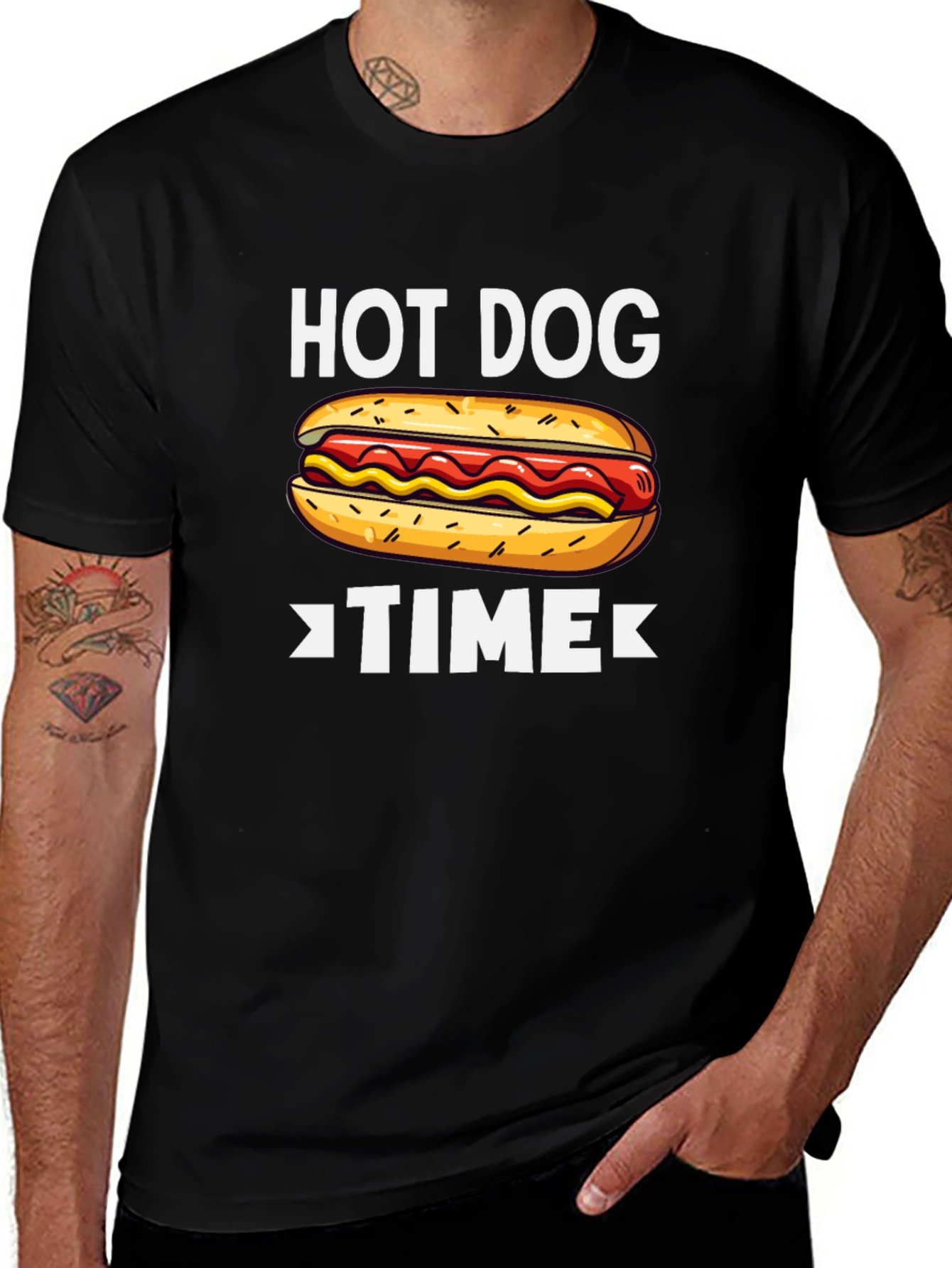 Hot Dog Time Graphic T-Shirt