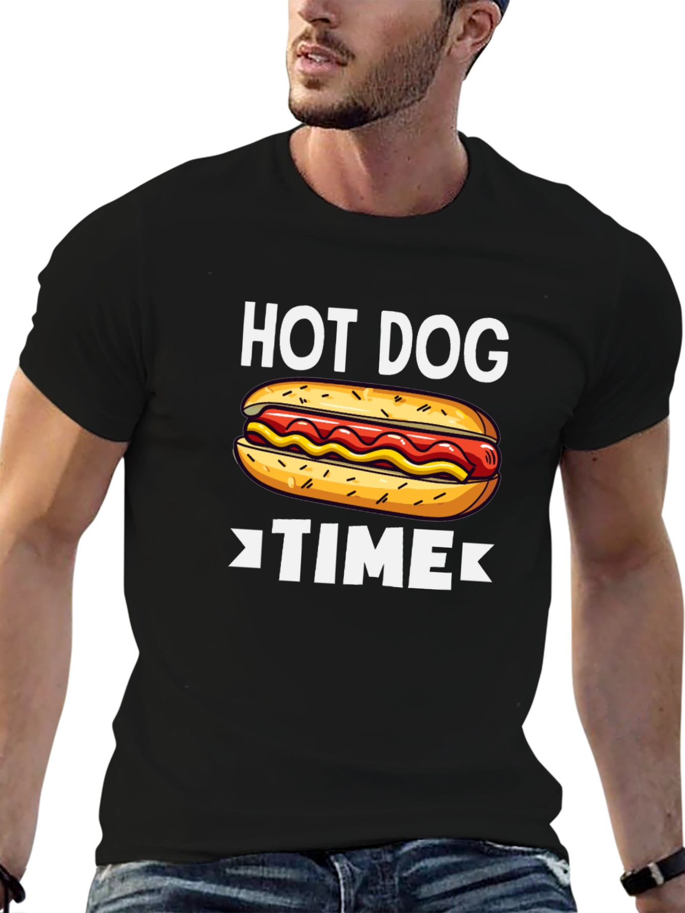 Hot Dog Time Graphic T-Shirt