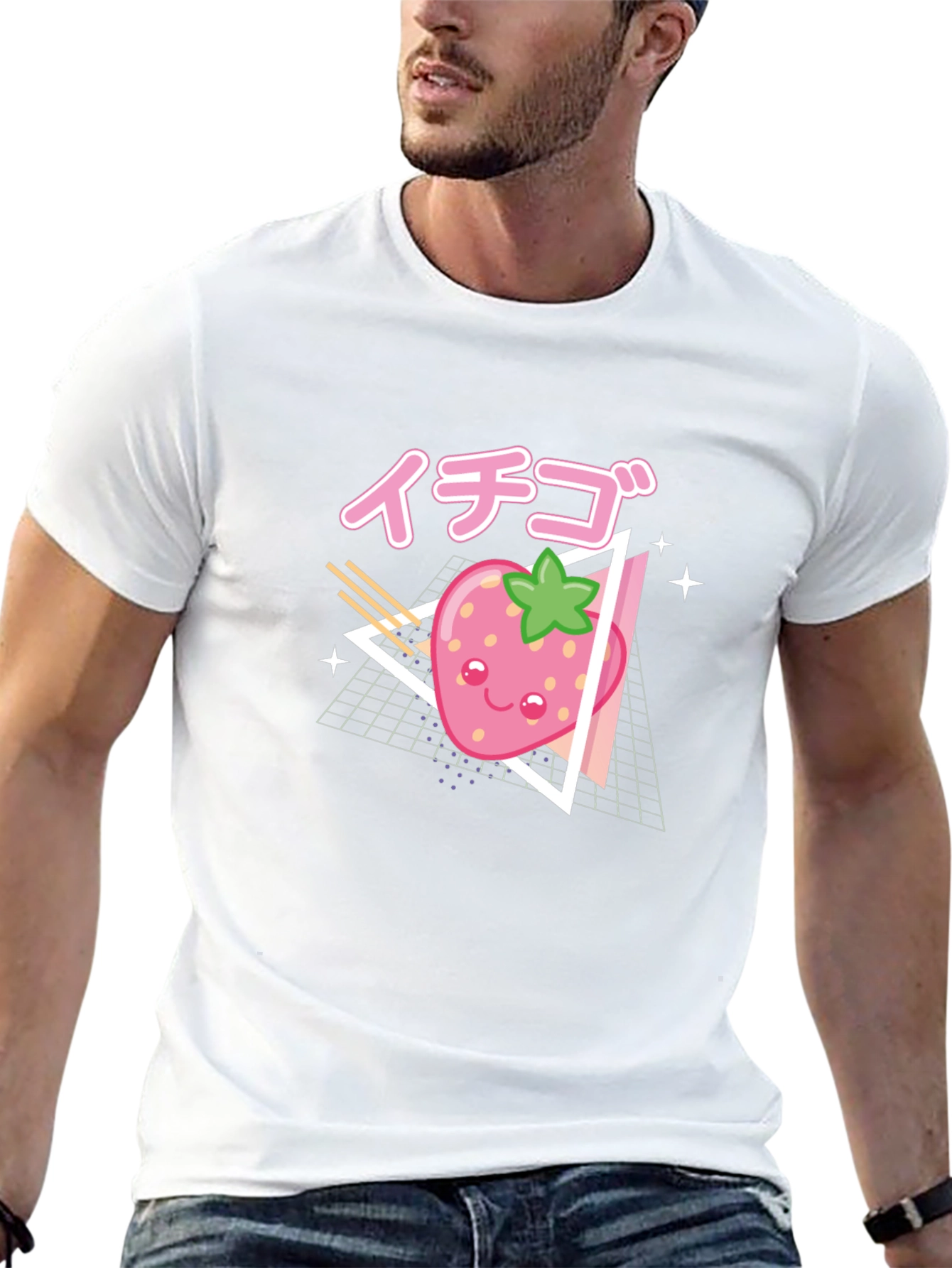 Kawaii Strawberry T-Shirt - Retro Anime Style