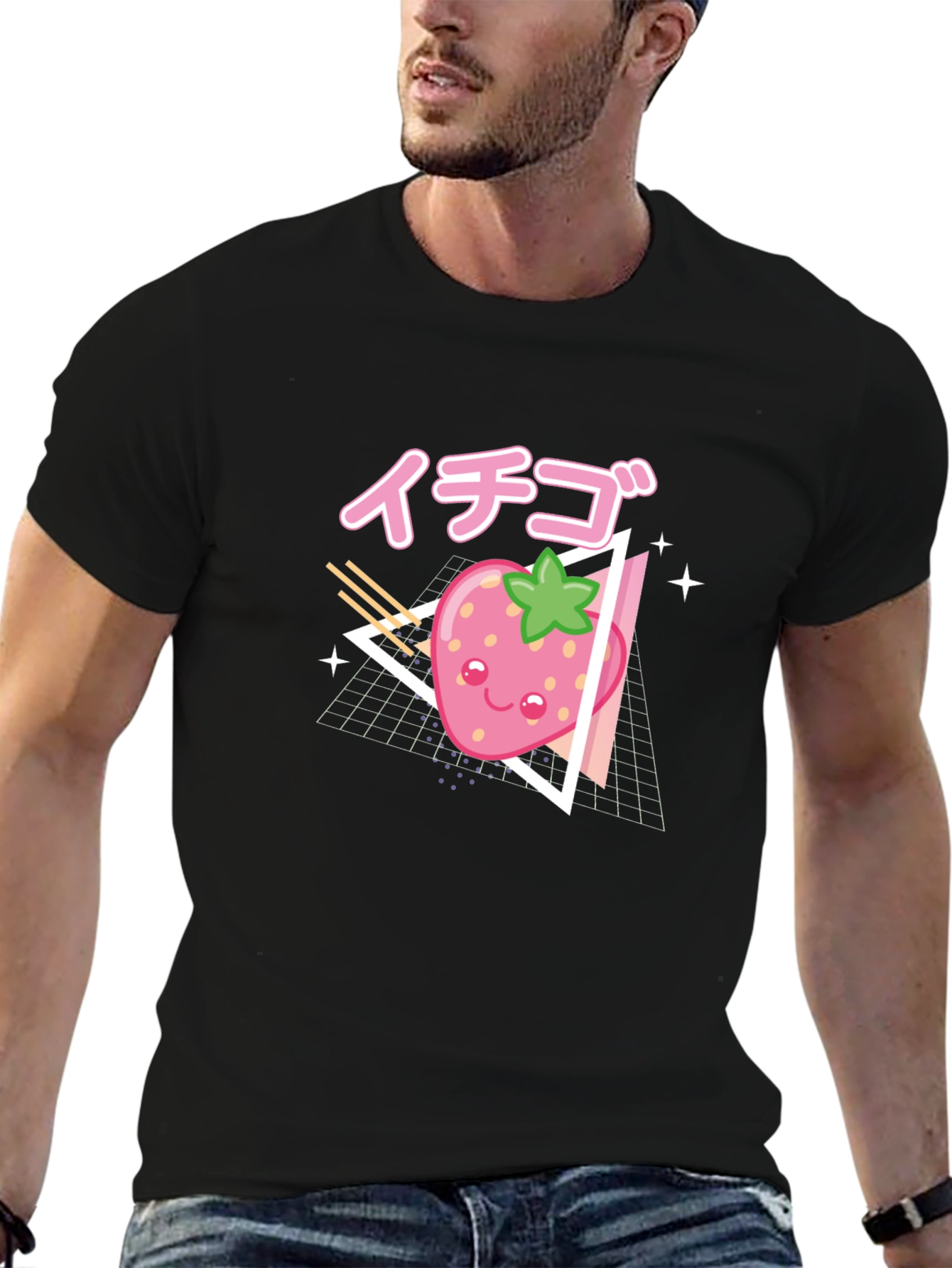 Kawaii Strawberry T-Shirt - Retro Anime Style