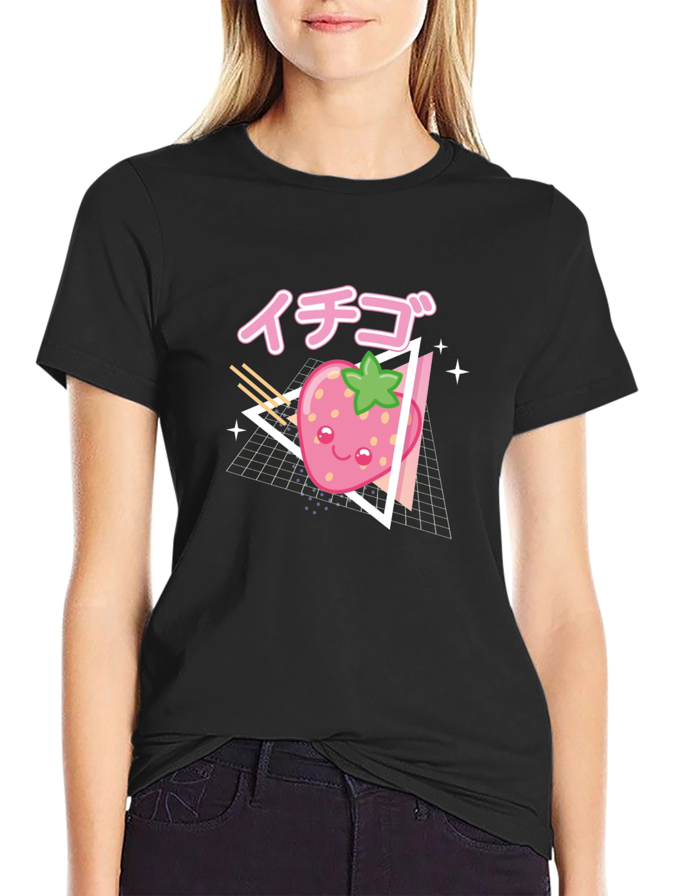 Kawaii Strawberry T-Shirt - Retro Anime Style