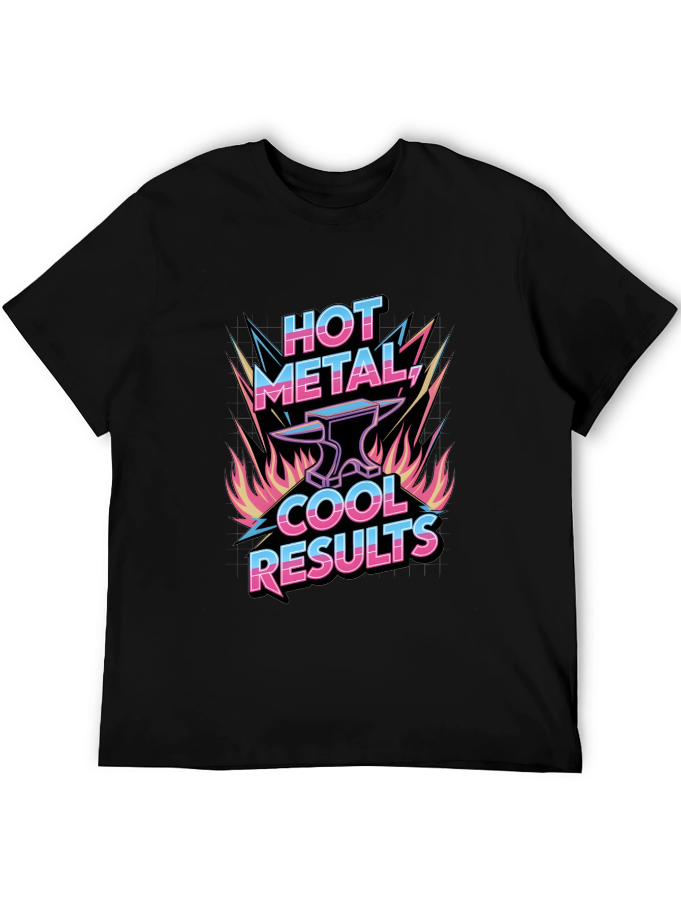 Hot Metal Cool Results Black Graphic Tee