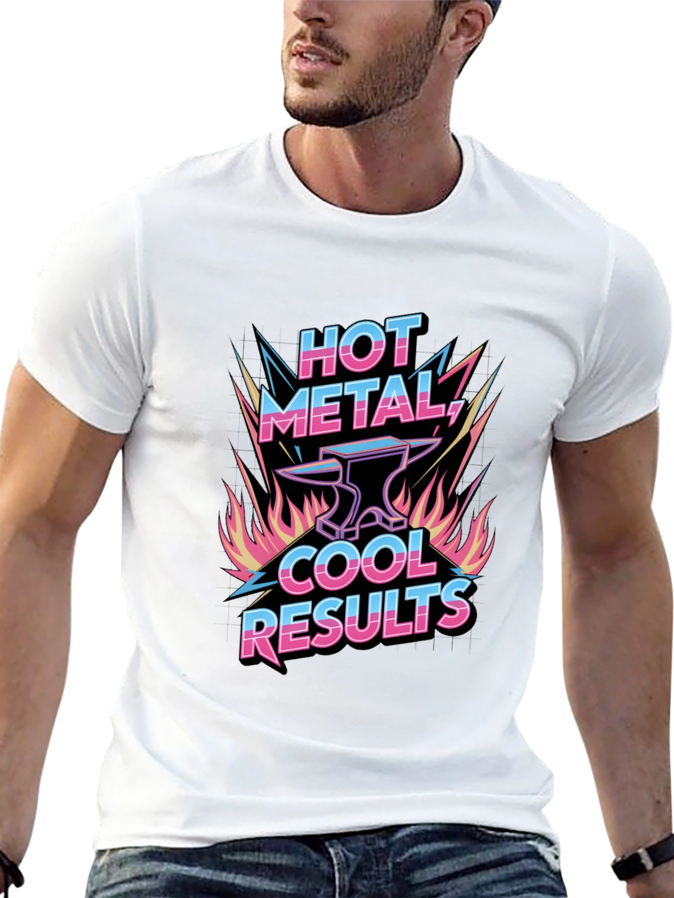 Hot Metal Cool Results Black Graphic Tee
