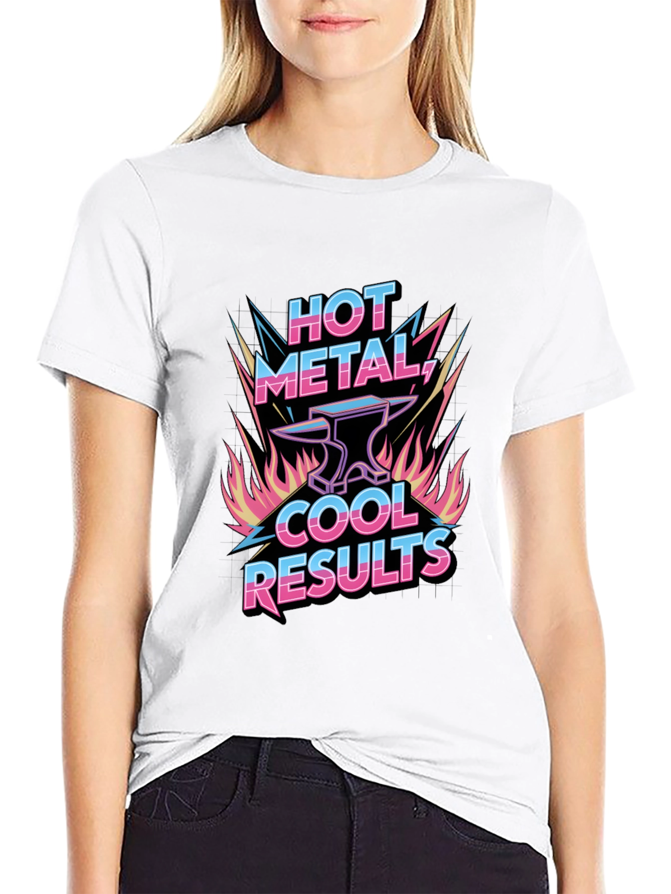 Hot Metal Cool Results Black Graphic Tee