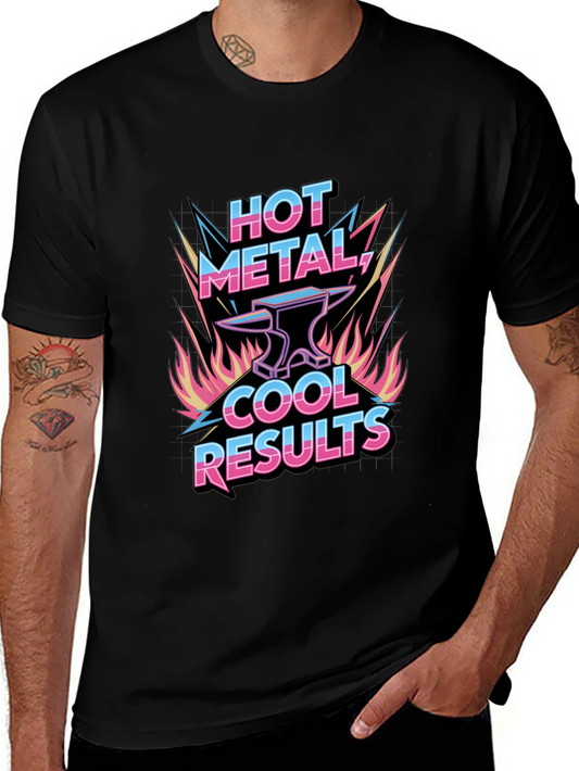 Hot Metal Cool Results Black Graphic Tee