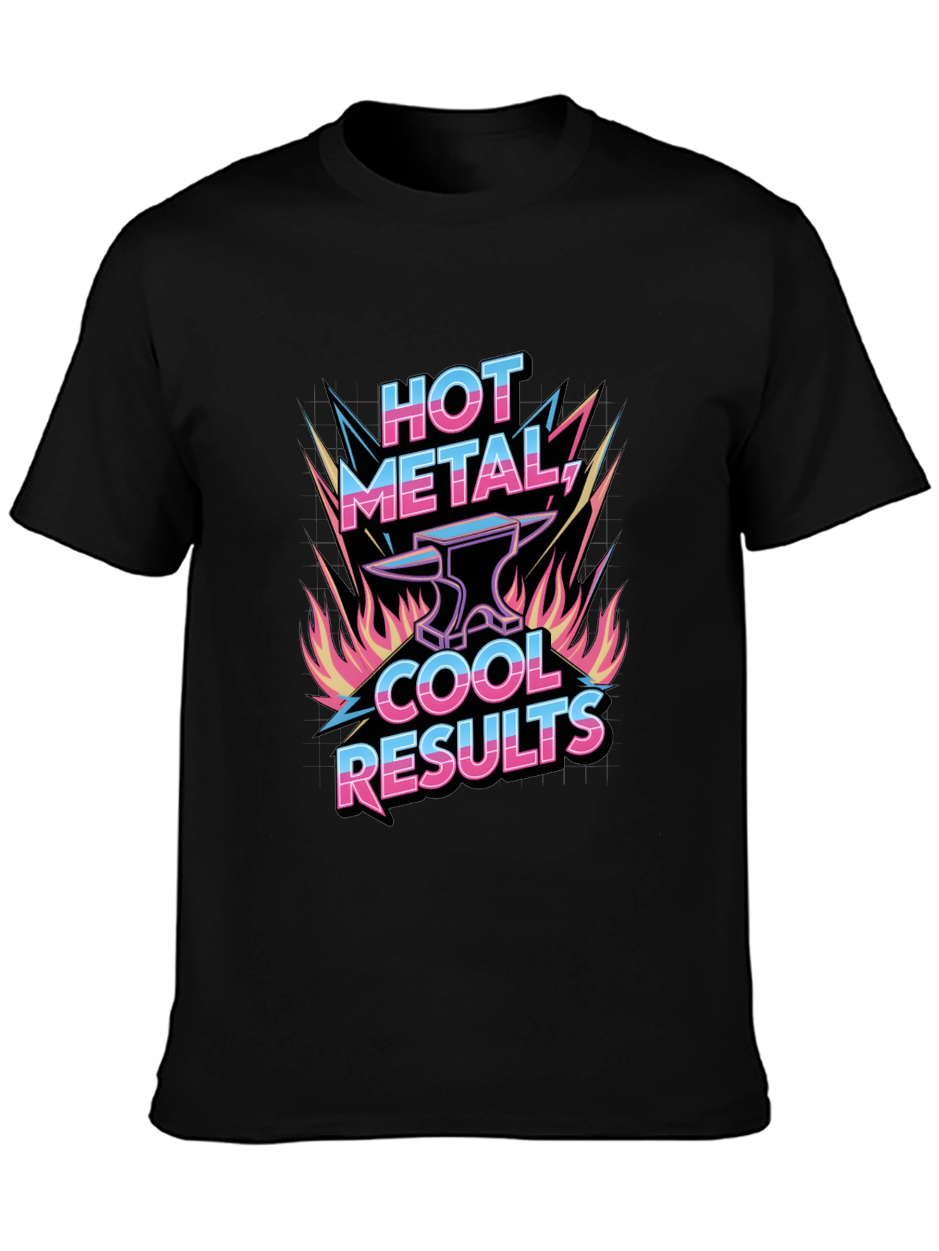 Hot Metal Cool Results Black Graphic Tee