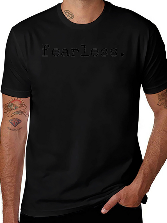 Fearless Black Tee - Modern Graphic T-Shirt