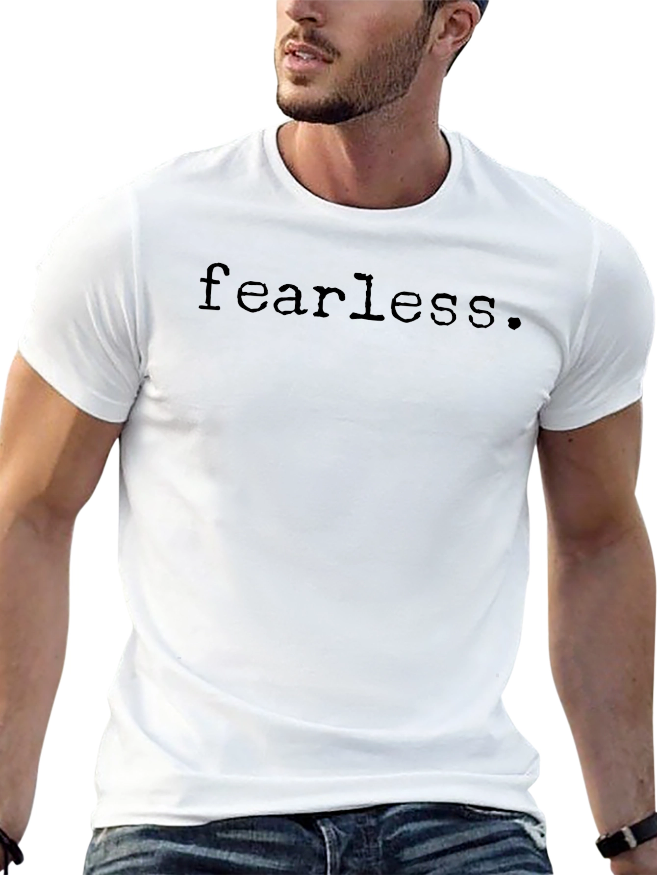 Fearless Black Tee - Modern Graphic T-Shirt