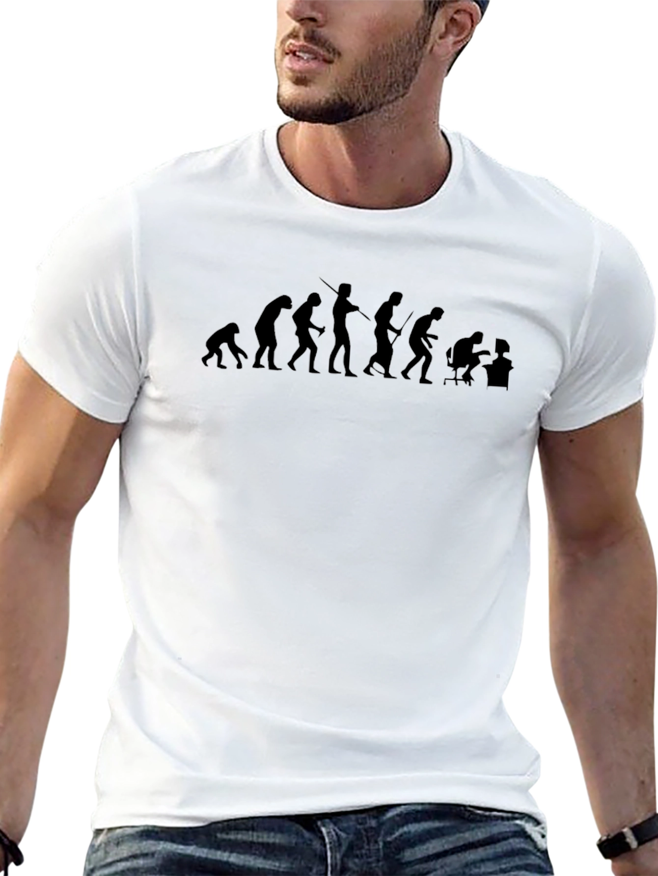 Evolution of Man T-Shirt - Black Graphic Tee