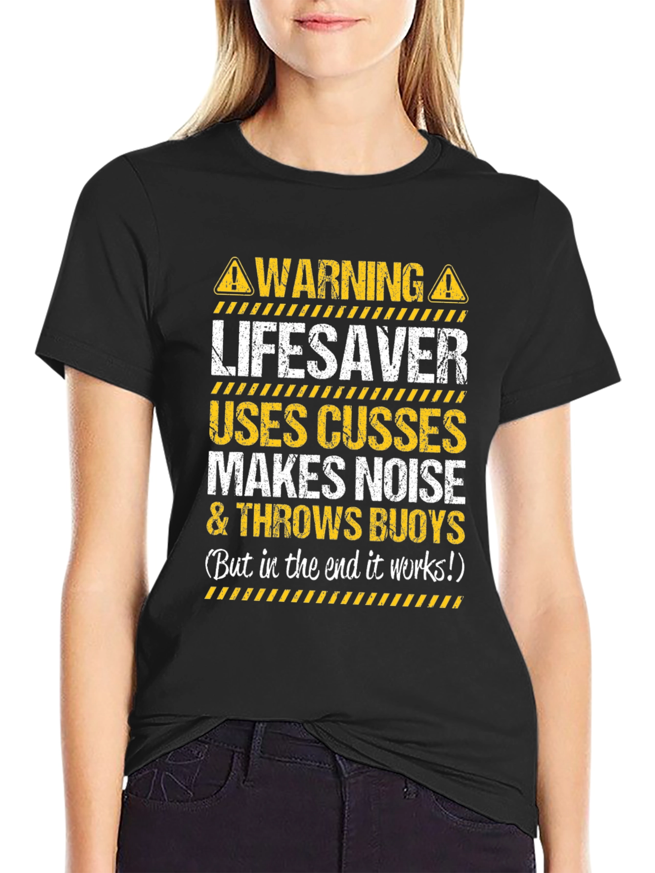 Warning Lifesaver T-Shirt - Funny Rescue Tee