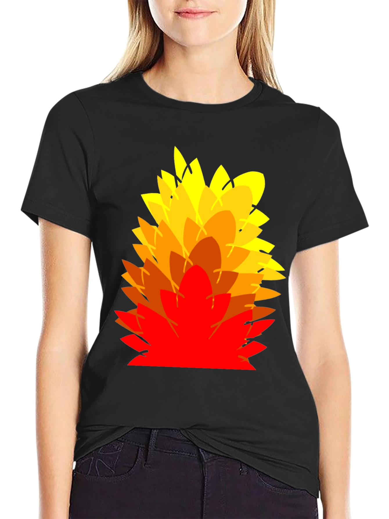 Abstract Floral Graphic Print T-Shirt