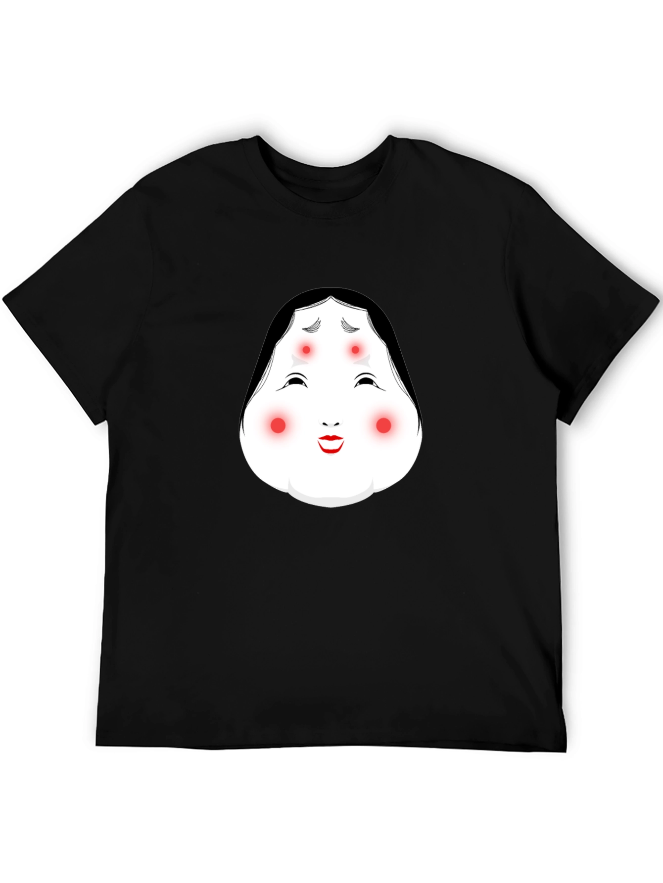 Kabuki Mask Graphic Black T-Shirt