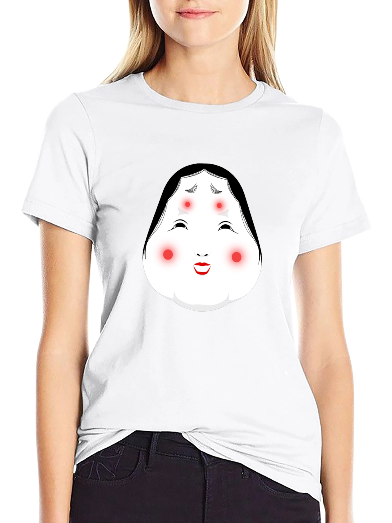 Kabuki Mask Graphic Black T-Shirt