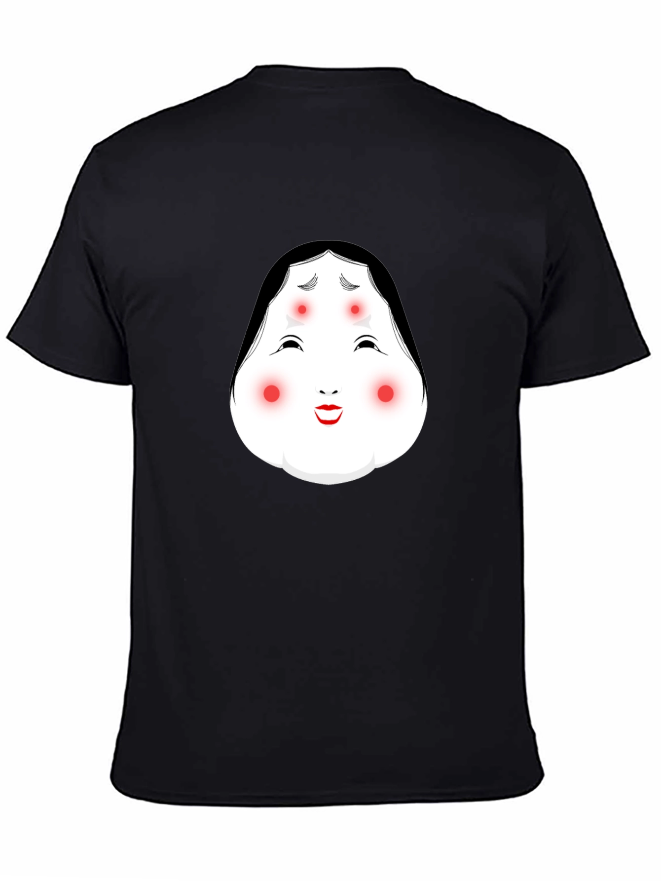 Kabuki Mask Graphic Black T-Shirt